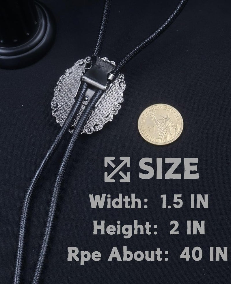 PEARLY JUN Bolo Tie for Women Men Flower Rose Western Cowboy Brown Leather Country Style String Vest Gifts - Image 1
